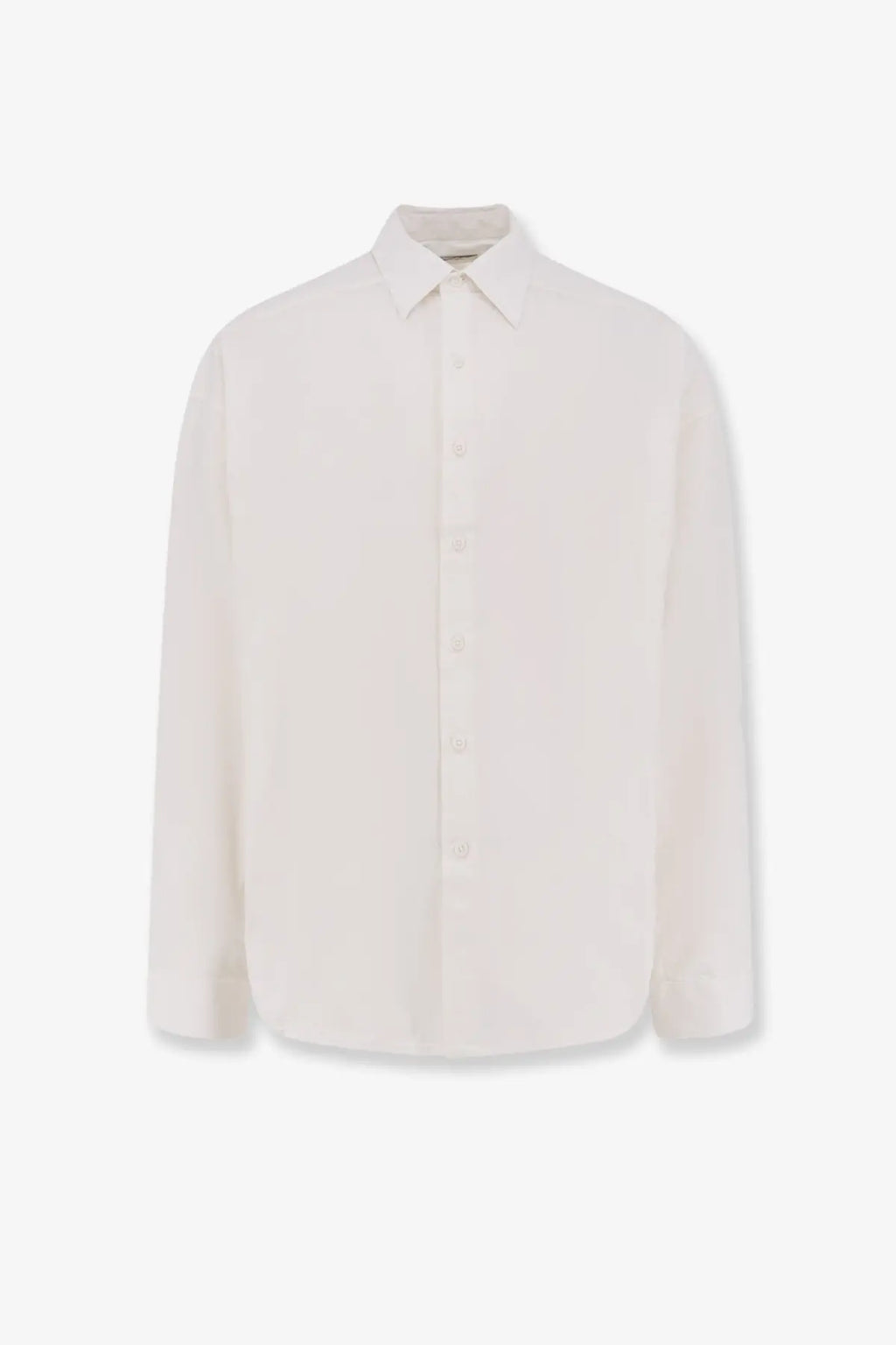 Entire Studios unisex Miller oversize cotton shirt white with classic collar long sleeves and smooth lightweight fabric
