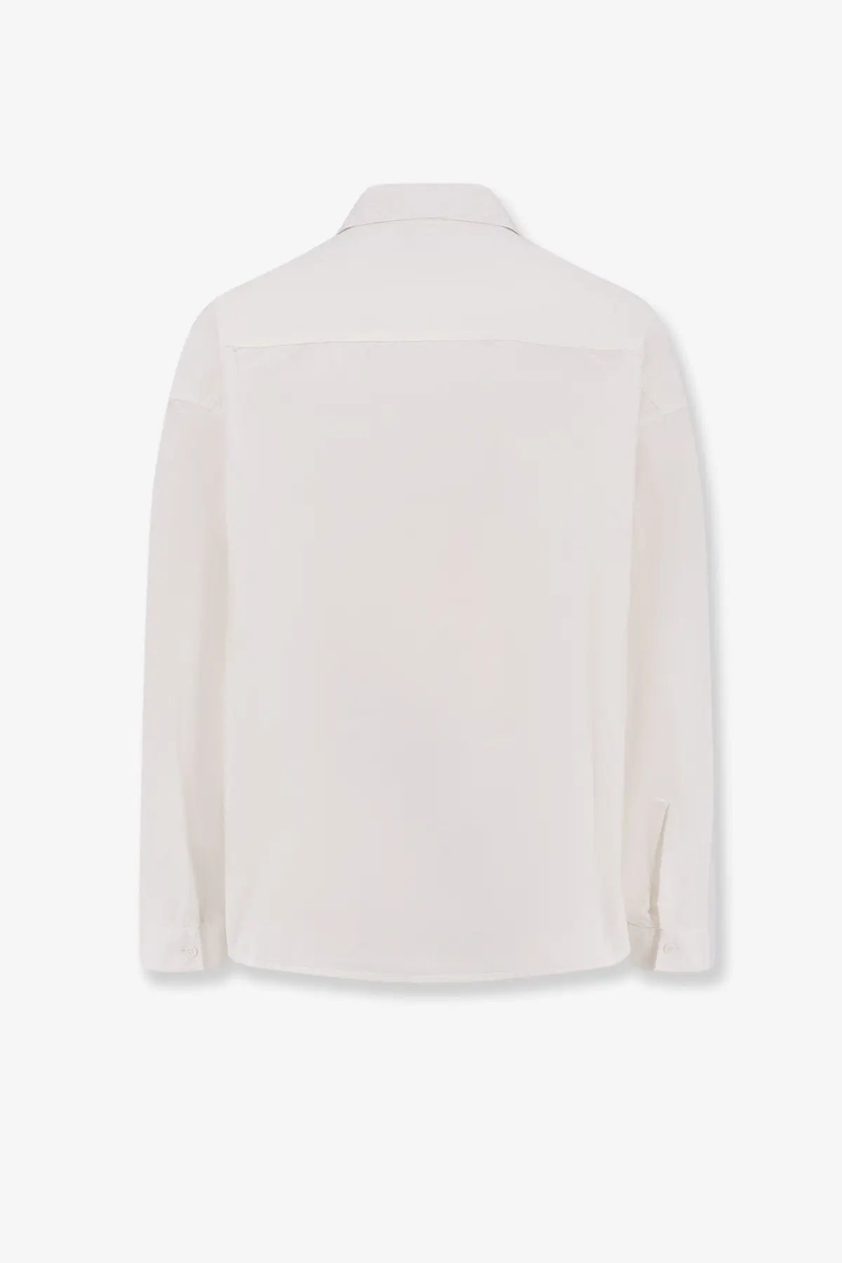Entire Studios unisex Miller oversize cotton shirt white with long sleeves classic collar and subtle seam detailing