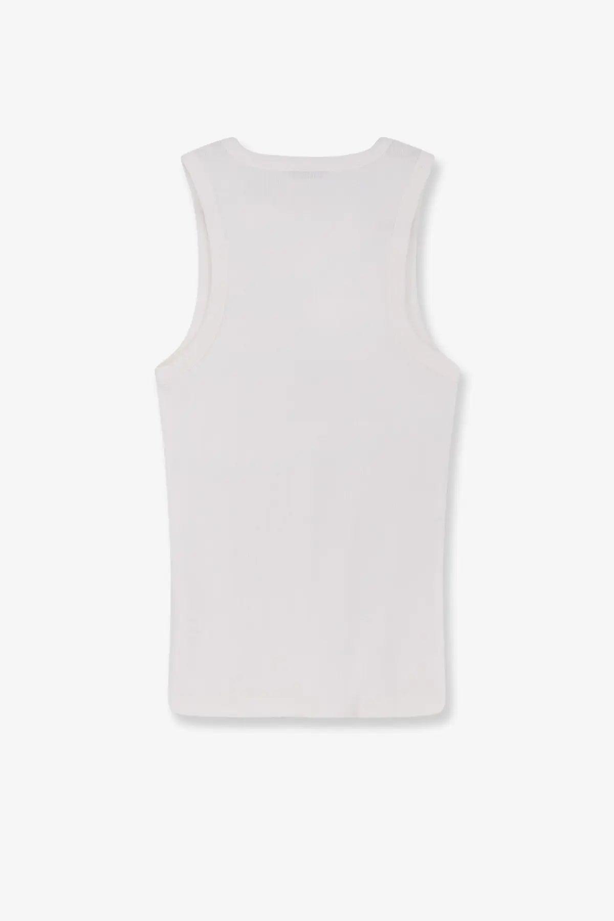 Entire Studios unisex ribbed cotton tank top white minimalist sleeveless top with simple clean design
