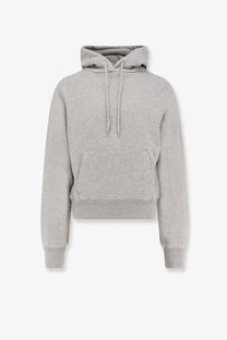 Entire Studios unisex standard cotton sweatshirt grey with a soft heather gray cropped hoodie and ribbed cuffs