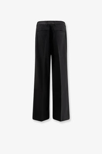 Entire Studios women’s father suiting wool trousers in black with a tailored fit and subtle creases