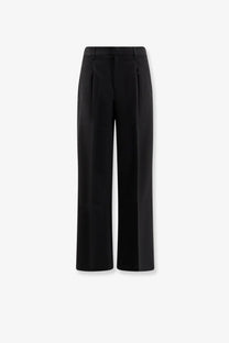 Entire Studios women’s father suiting black wool trousers with a sleek tailored design and subtle front pleats