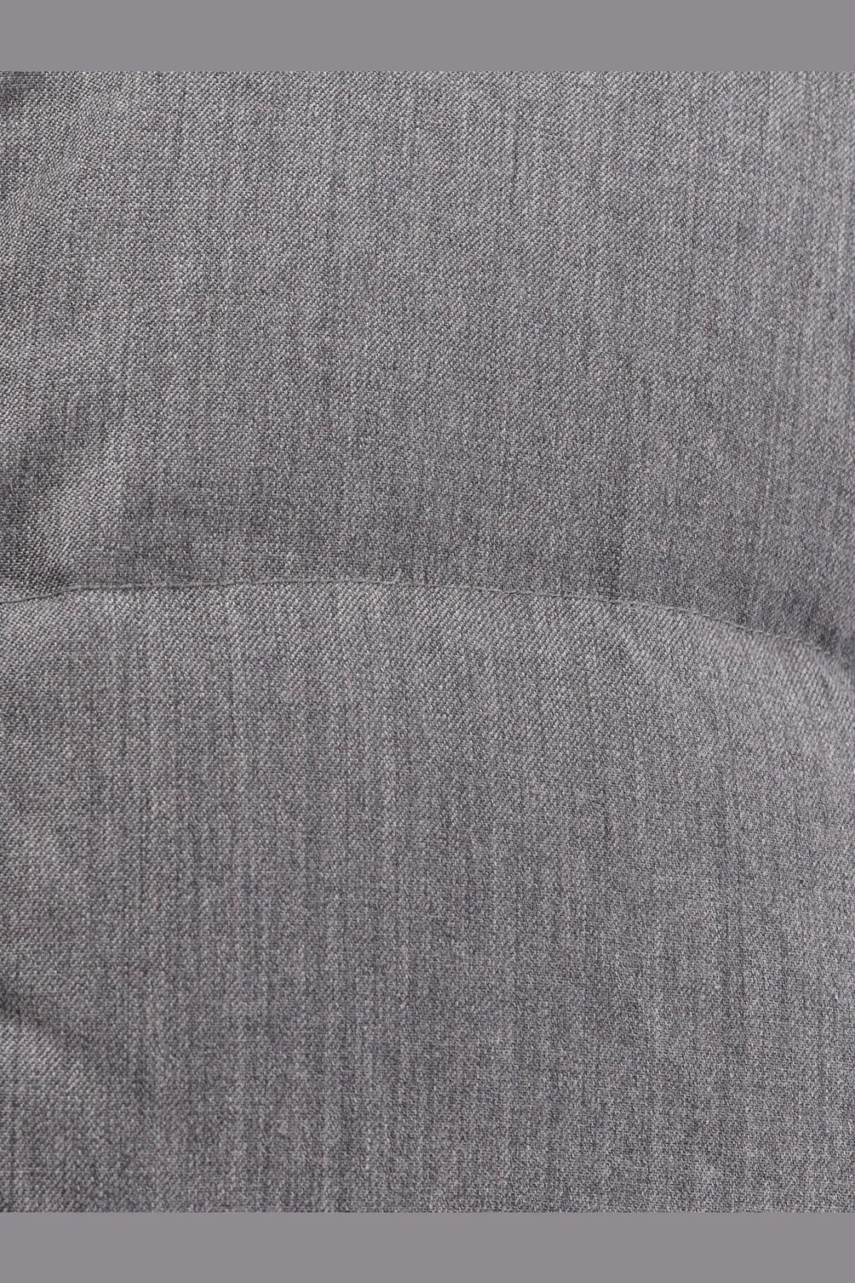 Entire Studios women’s Mml puffer wool down jacket in grey showing gray heathered fabric with woven texture and stitched seam