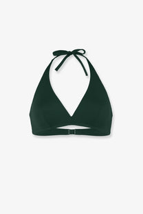 Eres women’s gang duni black nylon halter bikini top with v neckline and adjustable tie-back straps