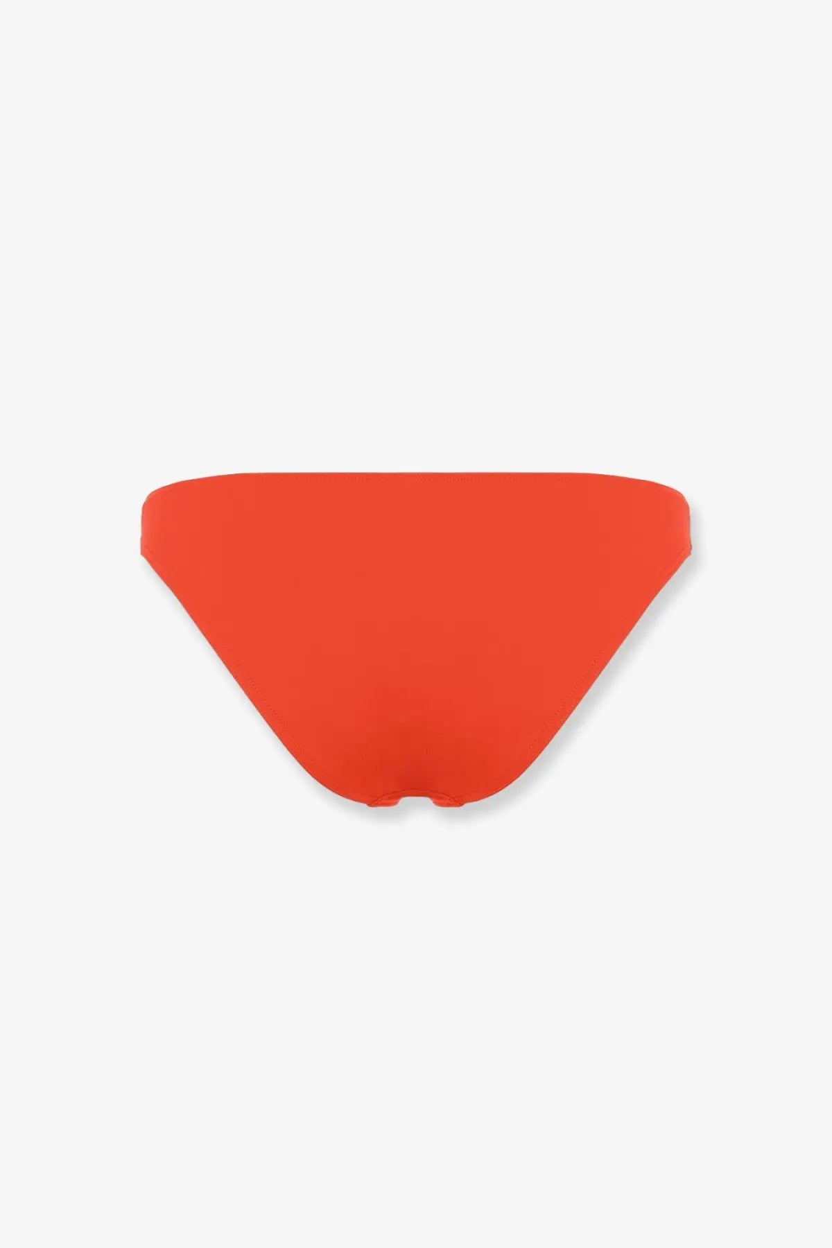 Eres women’s lycra bikini bottom in solid red with a smooth seamless design shown from the front