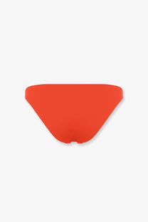 Eres women’s lycra bikini bottom in solid red with a smooth seamless design shown from the front