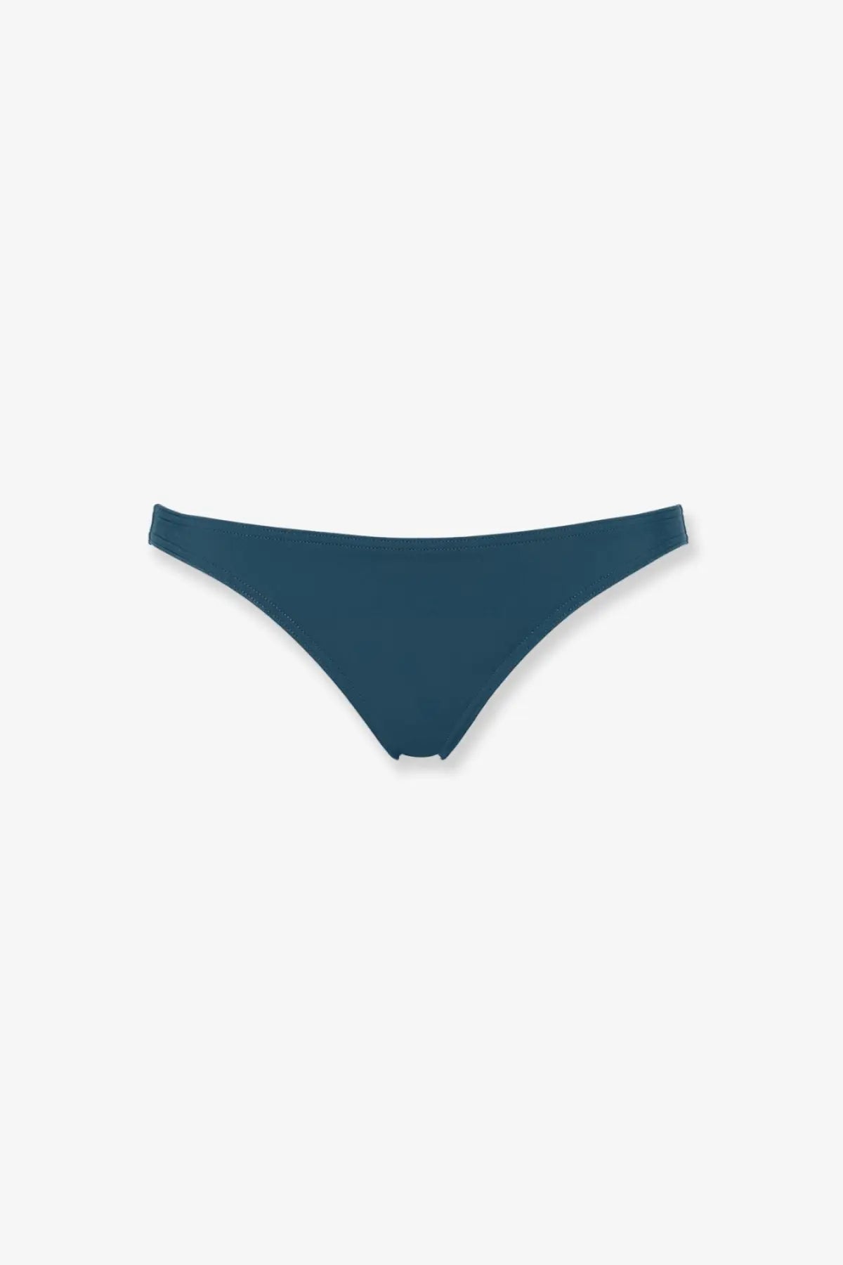 A sleek solid teal Eres women’s lycra bikini bottom with minimalist design and smooth fabric