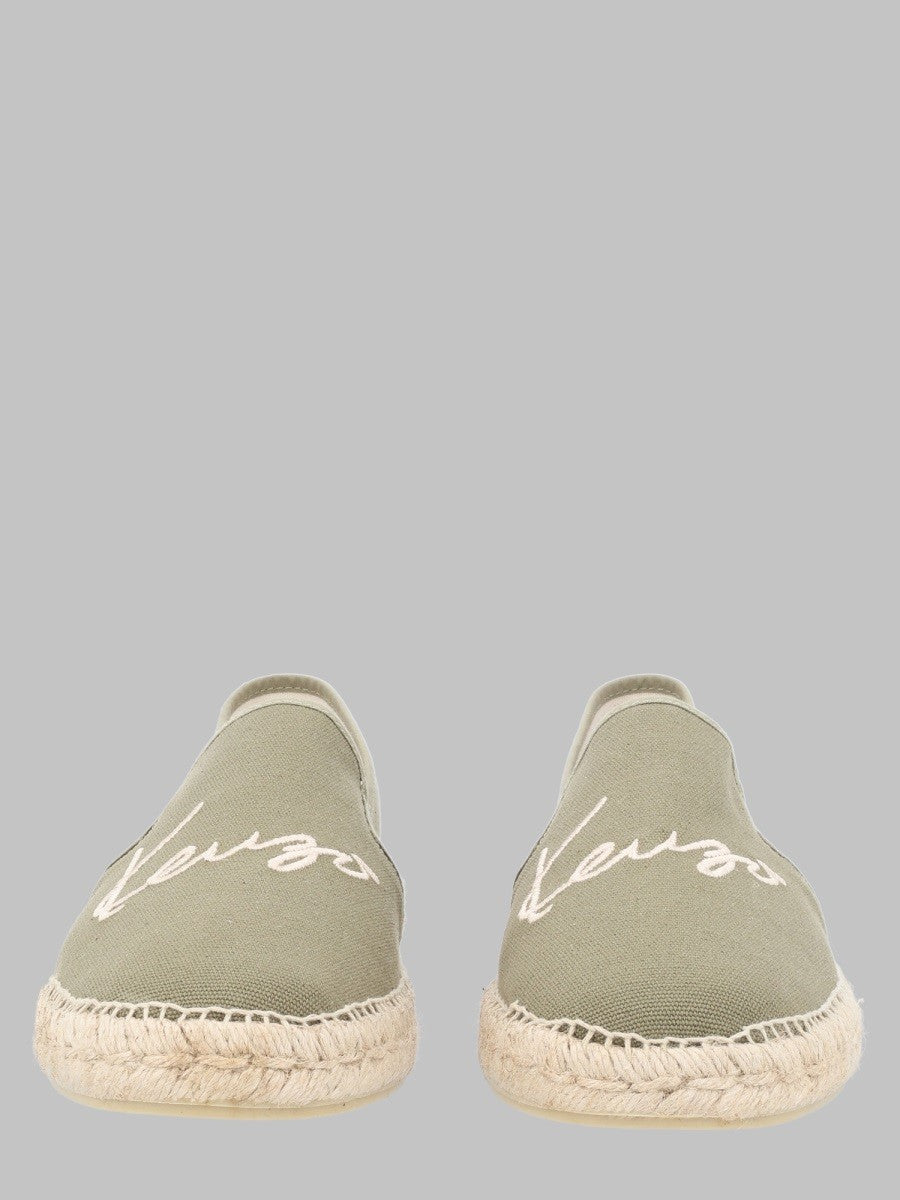 Kenzo Men's Espadrilla Con Ricamato Green