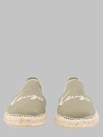 Kenzo Men's Espadrilla Con Ricamato Green