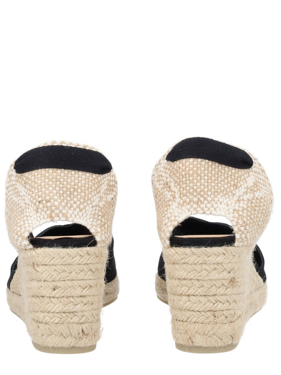Castañer Women's Espadrille Clear Black