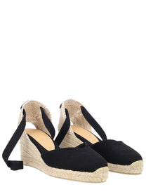 Castañer Women's Espadrille Clear Black