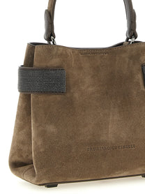 Brunello Cucinelli Essence Small Handbag Brown, view 3