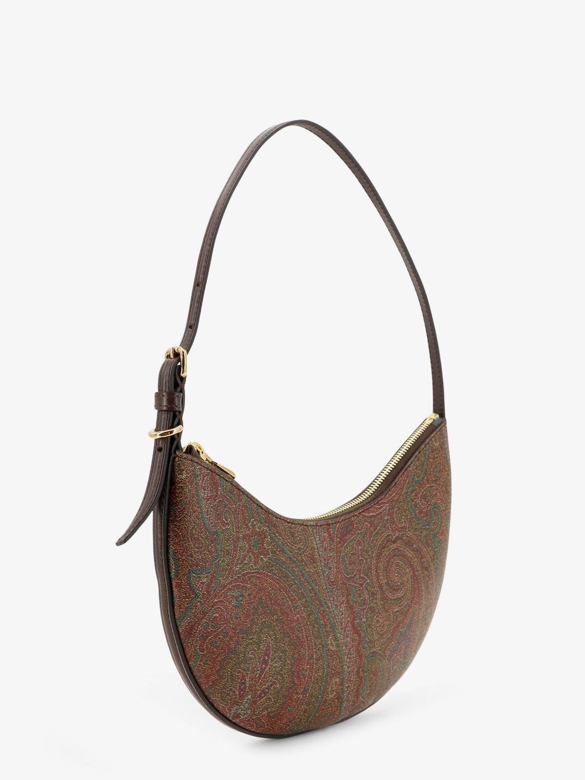 ETRO Women's Etro Essential Arnica Hobo Shoulder Bag in Paisley Jacquard Fabric Gold