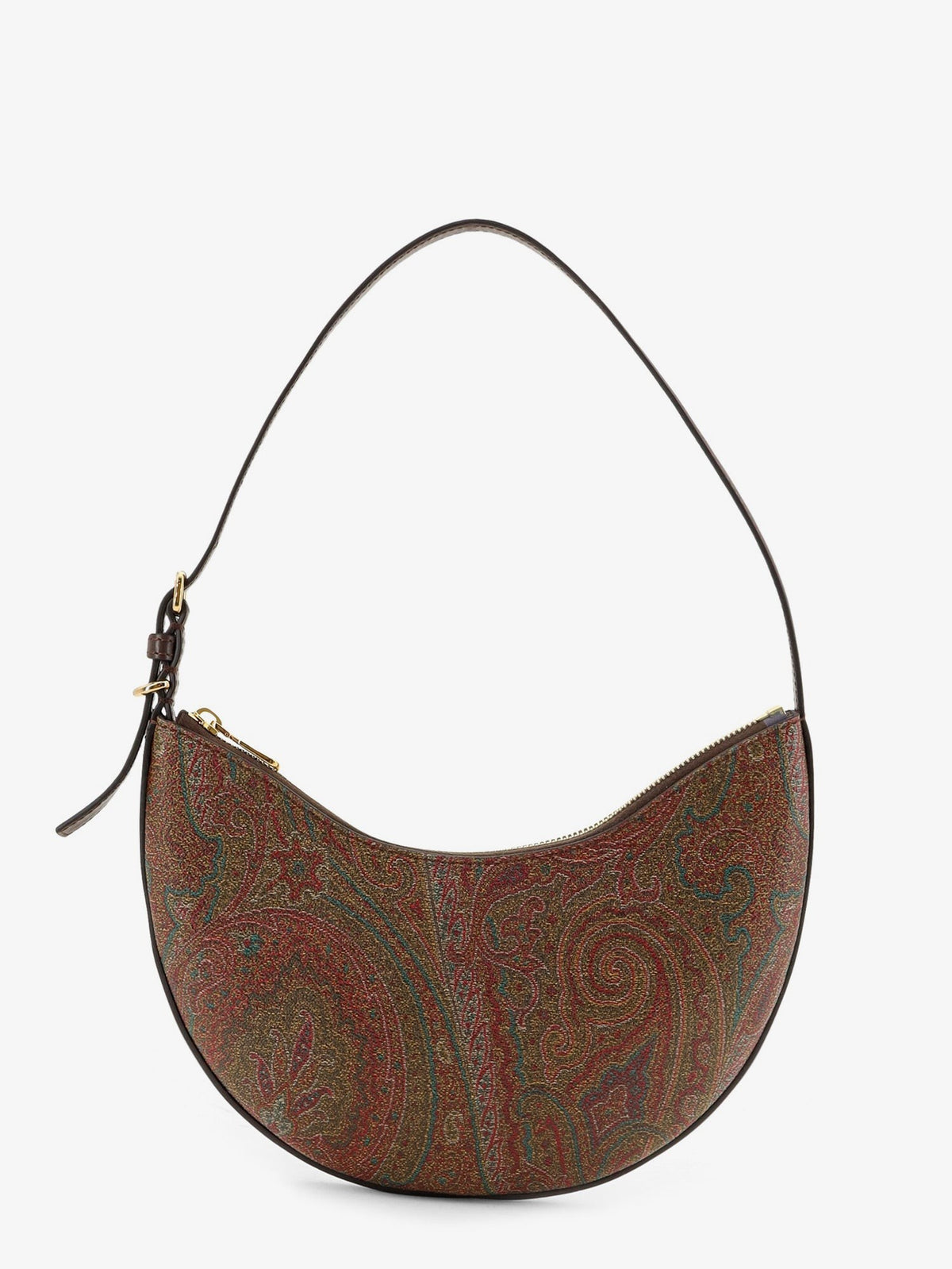 ETRO Women's Etro Essential Arnica Hobo Shoulder Bag in Paisley Jacquard Fabric Gold