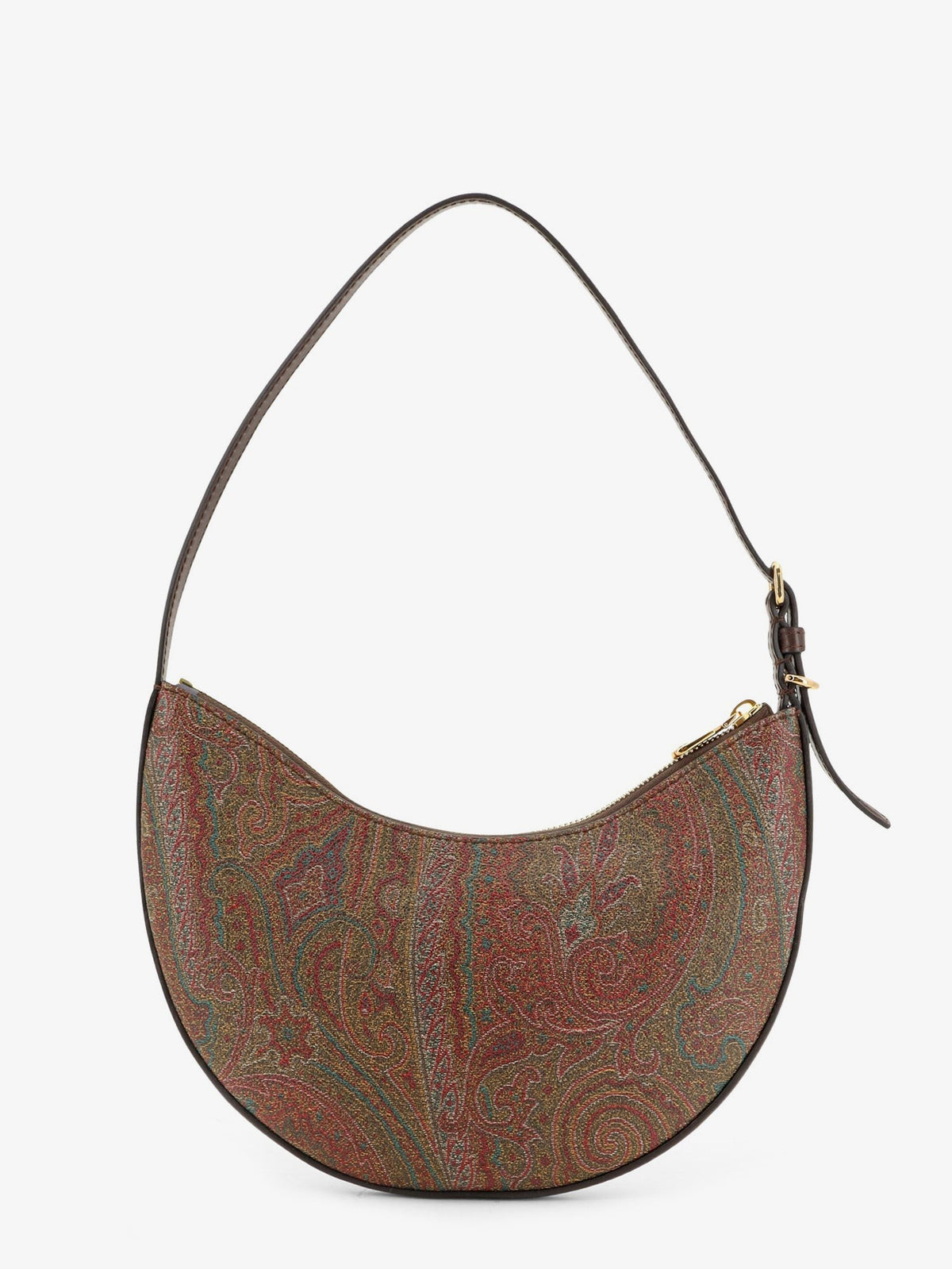 ETRO Women's Etro Essential Arnica Hobo Shoulder Bag in Paisley Jacquard Fabric Gold