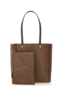 Etro women’s essential arnica bag brown brown paisley-patterned tote bag with matching detachable pouch and gold-tone hardware