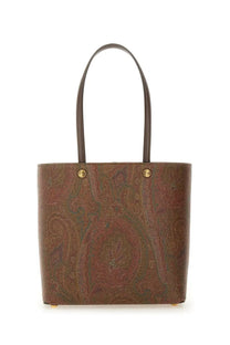 Etro women’s essential arnica bag brown brown paisley-patterned tote with gold-tone hardware and matching handles