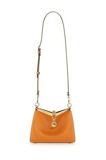 Etro women’s mini sail bag orange leather crossbody bag with gold-tone hardware and circular clasp