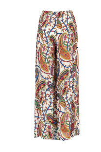 ETRO Women's Pantalone Palazzo Con Cintura Motivo Paisley Multicolor