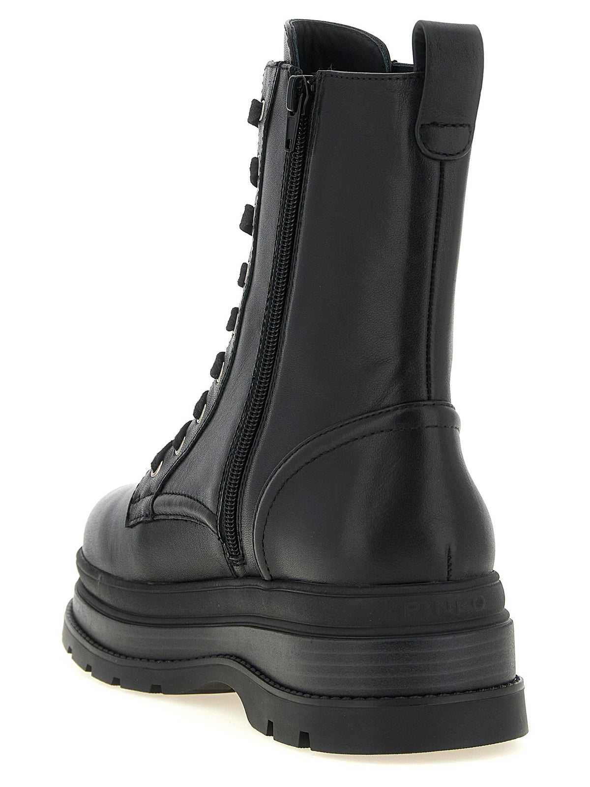 Pinko Eva Lace up Ankle Boots Black