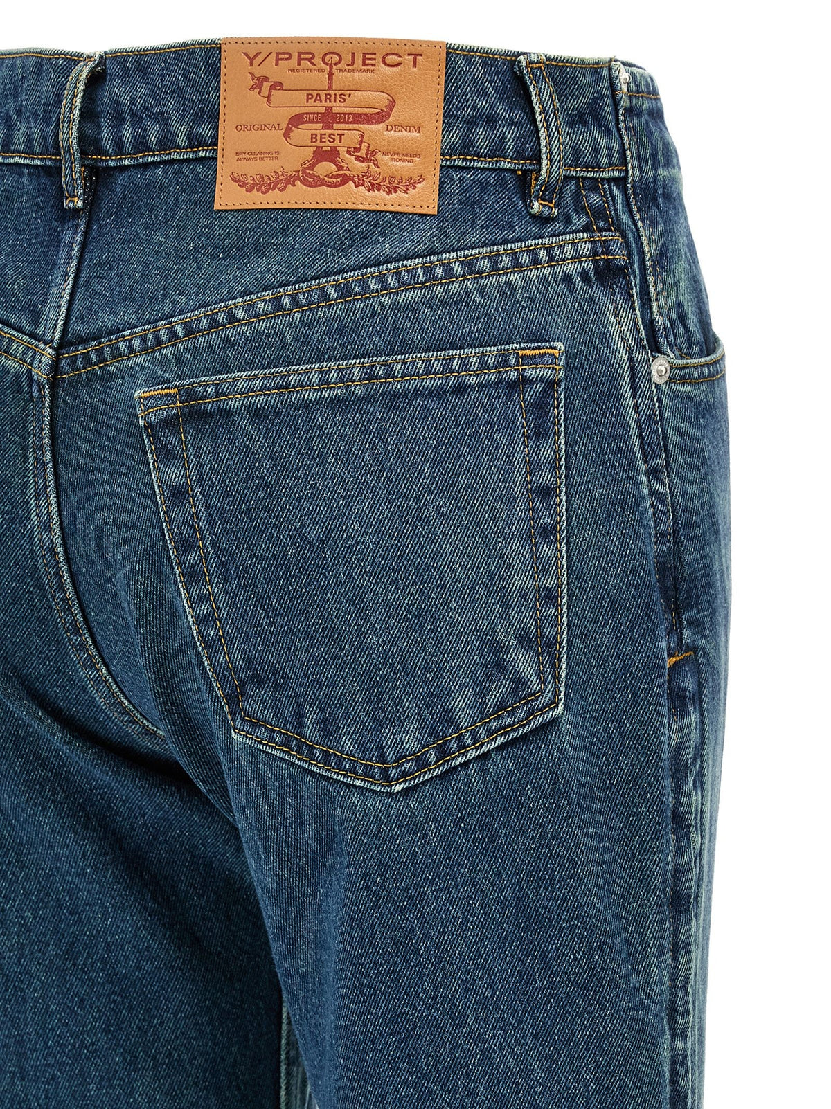 Y/Project Evergreen Hook and Eye Jeans Blue