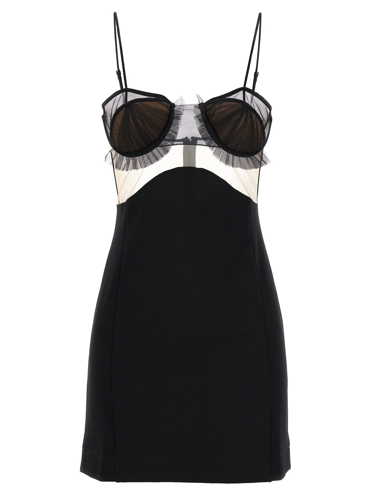 Nensi Dojaka Explosive Flower Bra Dress Black