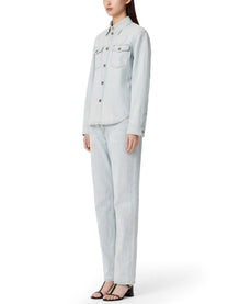 Bottega Veneta Women's Extra Bleach Denim Shirt Blue, view 2