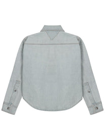 Bottega Veneta Women's Extra Bleach Denim Shirt Blue, view 3