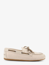 Miu Miu Women's Deck Boat Shoe Beige