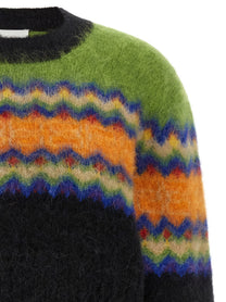 Ganni Fair Isle Sweater Gold