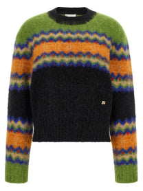 Ganni Fair Isle Sweater Gold