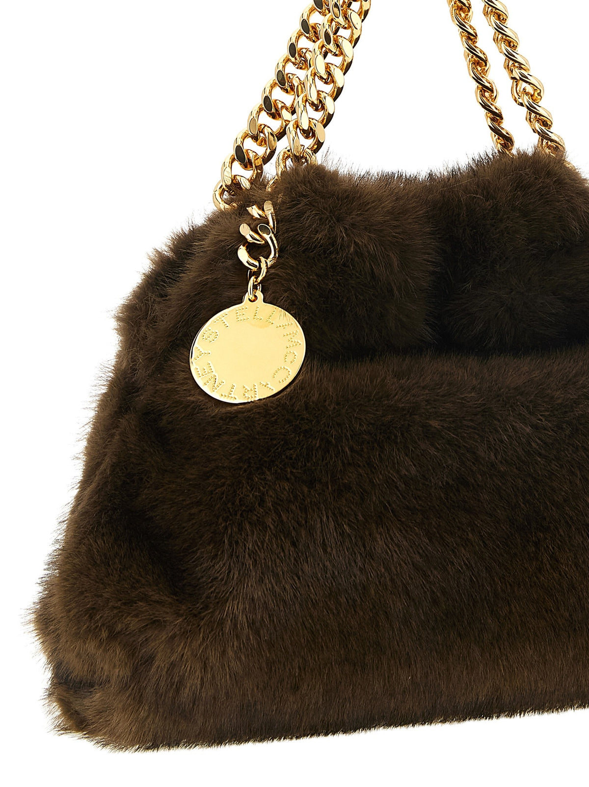 Stella McCartney Falabella Mini Drawstring Handbag Brown