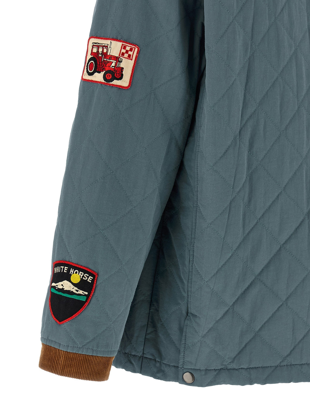 FOUND Farmstead Quilt Patch Jacket Blue
