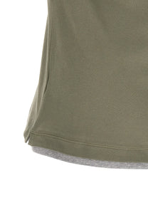 Brunello Cucinelli Faux Layering Polo Shirt Green