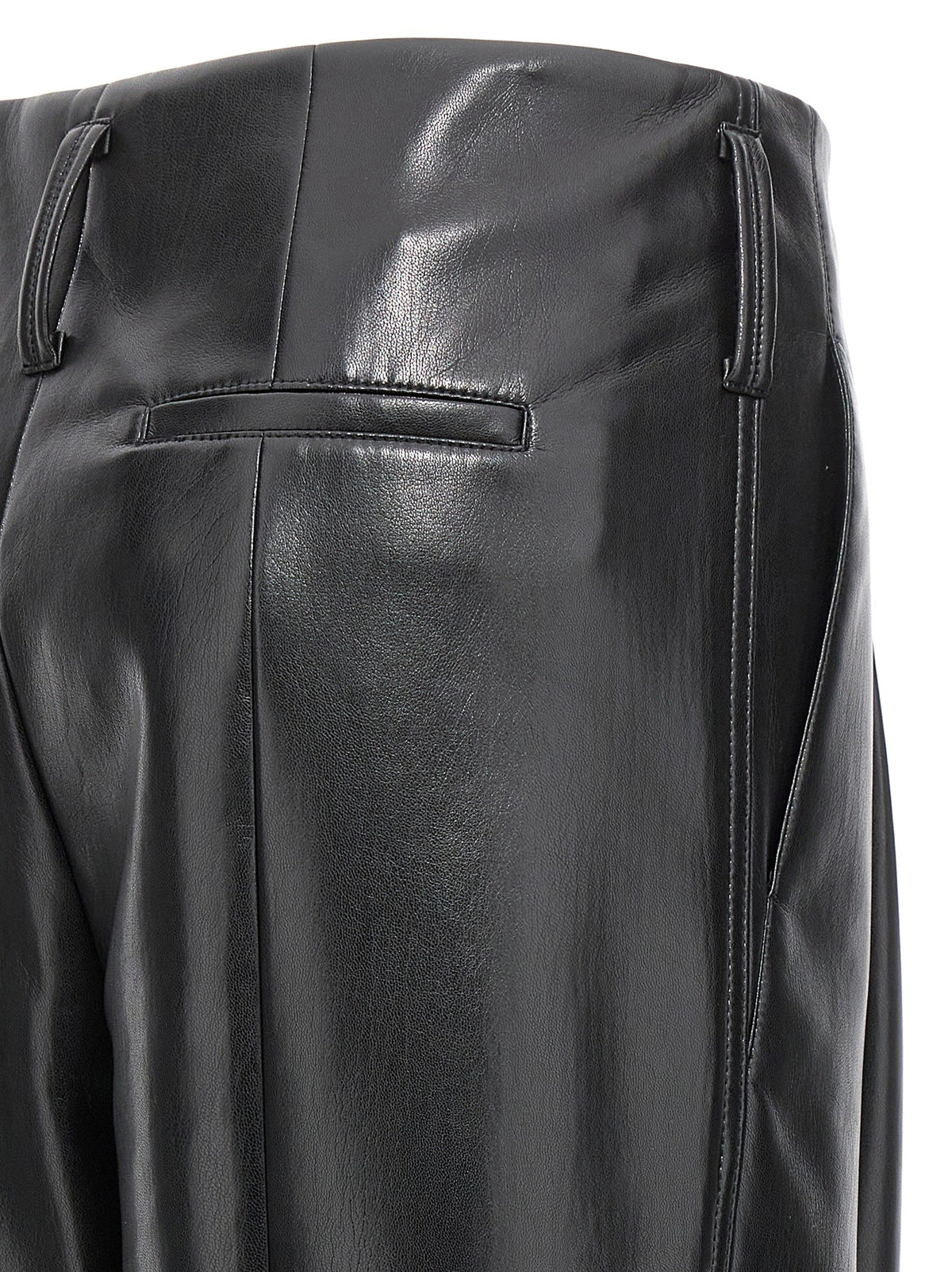 PHILOSOPHY Faux Leather Trousers Black