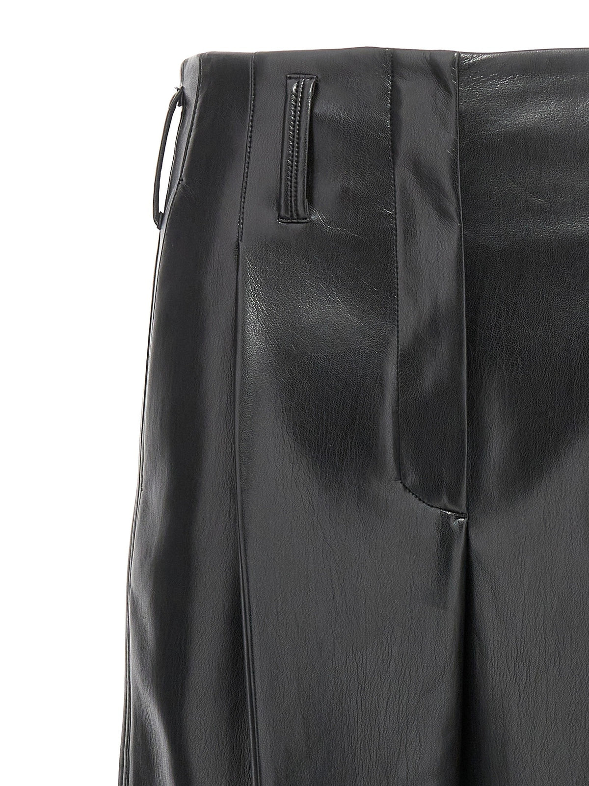 PHILOSOPHY Faux Leather Trousers Black