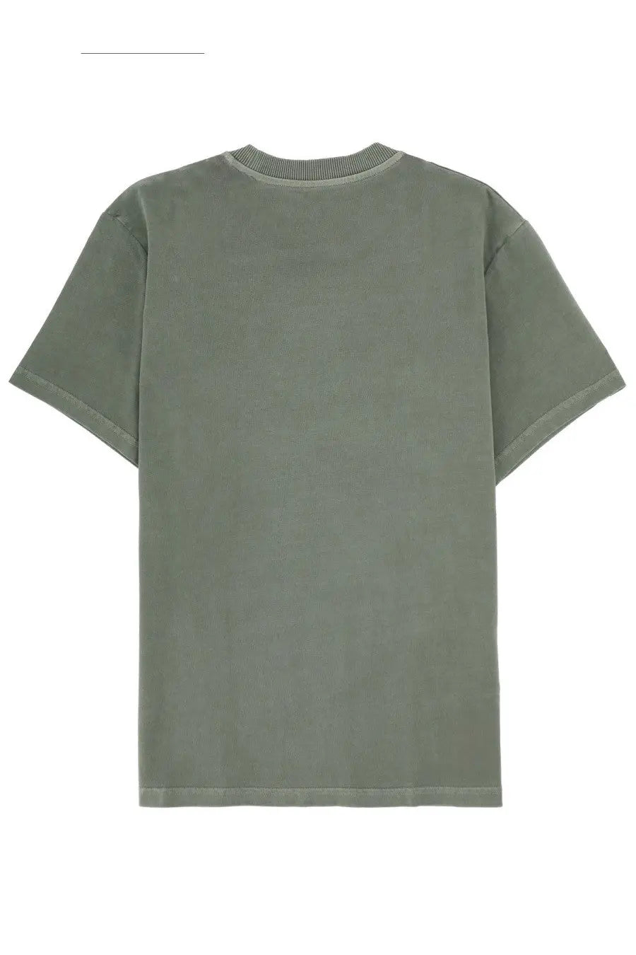 Olive green cotton t-shirt with ribbed crew neck and short sleeves men’s fay archive shirt green