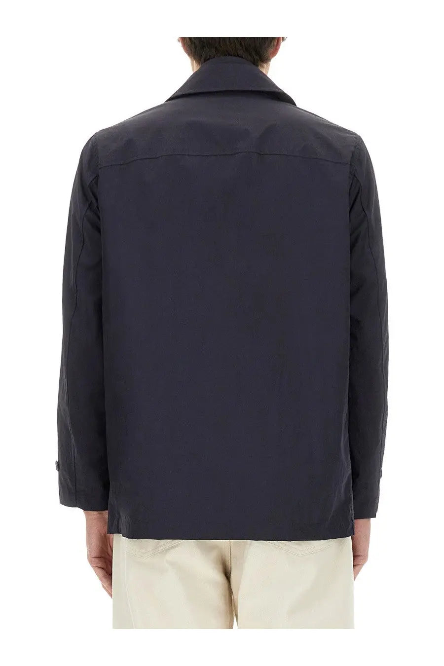 Fay men’s morning jacket blue in dark navy with sleek modern design structured collar and clean lines