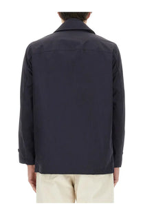 Fay men’s morning jacket blue in dark navy with sleek modern design structured collar and clean lines