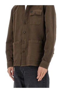 Fay men’s brown corduroy shirt jacket with button closures and front pockets ideal for workwear