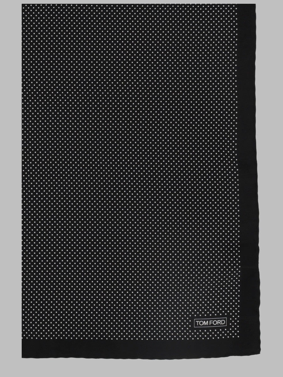 Tom Ford Men's Fazzoletto DA Taschino Con Bordo Tono SU Tono Black