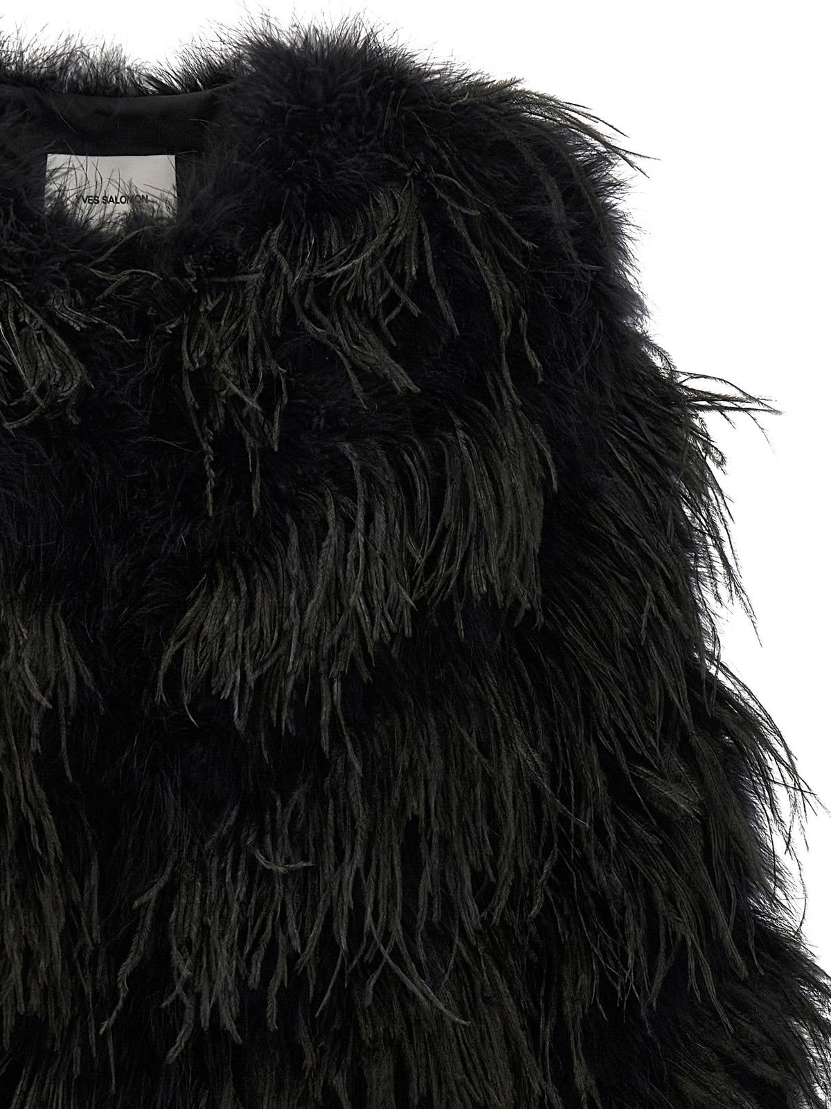 Yves Salomon Feather Caban Black