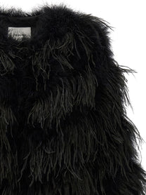Yves Salomon Feather Caban Black
