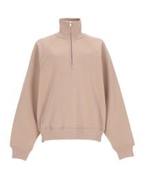 Ami Paris Unisex Embroidered Sweatshirt Beige