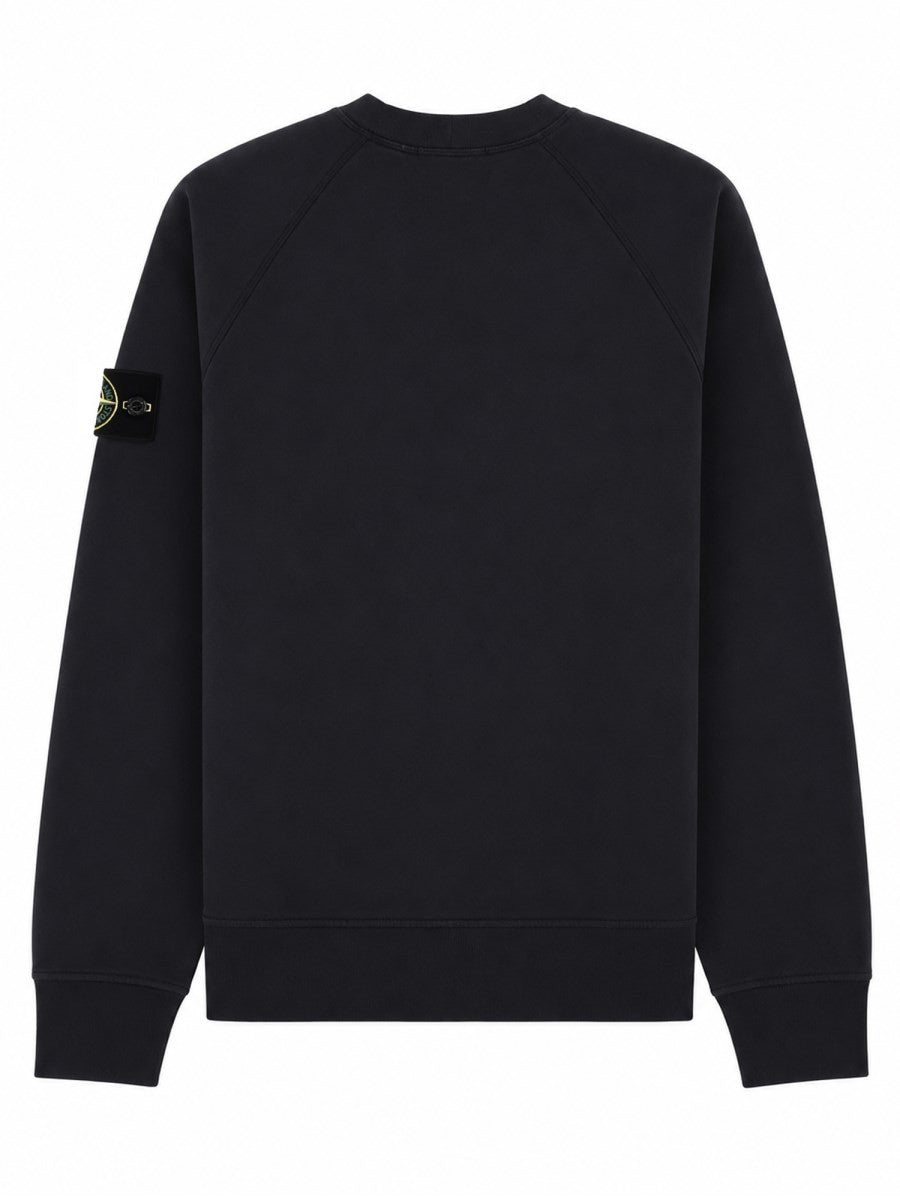 Stone Island Men's Felpa Con Patch Blue