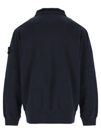 Stone Island Men's Felpa Con Zip Corta Patch Blue