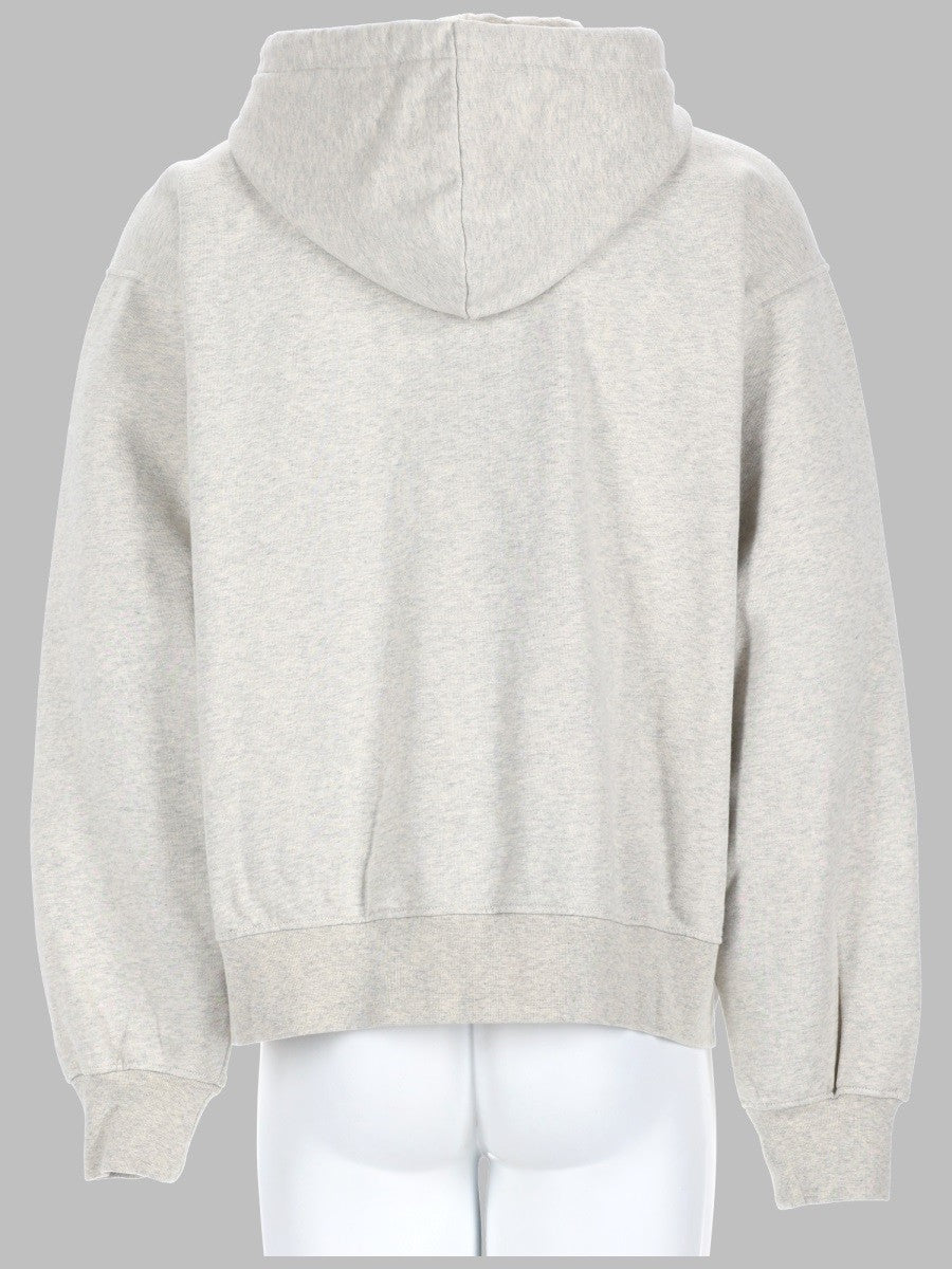Drôle de Monsieur Men's Felpa Con Zip Cappuccio Grey