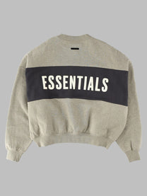 Fear of God ESSENTIALS Men's Felpa Cropped Con Stampa Grey