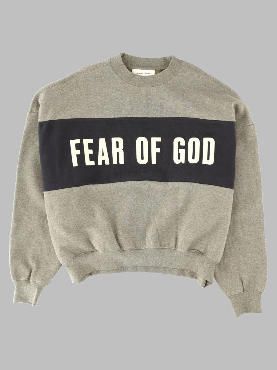 Fear of God ESSENTIALS Men's Felpa Cropped Con Stampa Grey