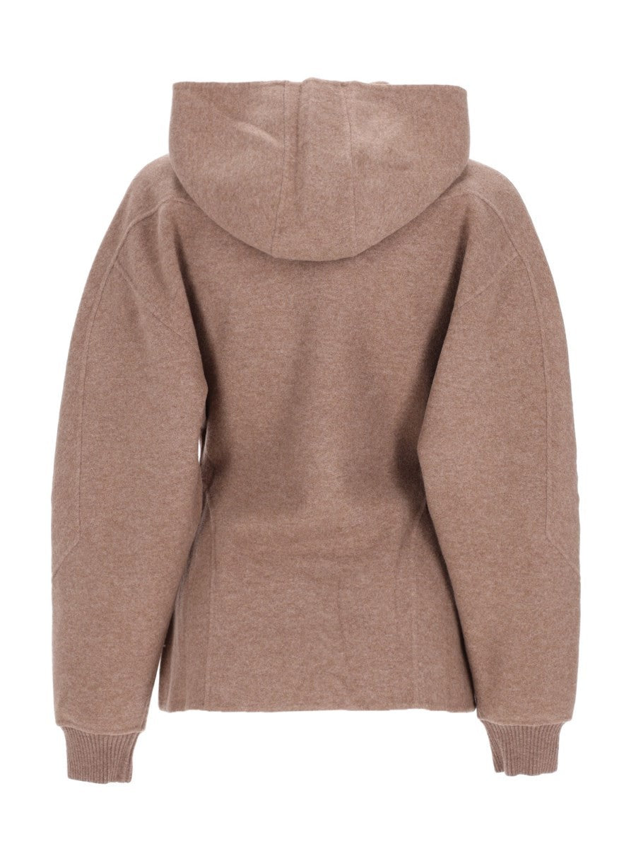 Max Mara Women's Jersey Wool Cashmere Filtro Sweatshirt Brown, view 2